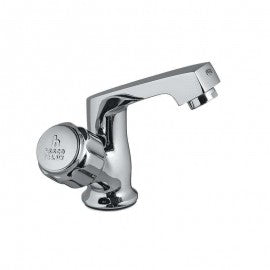 Essco Delux Swan Neck Tap Faucet DLX-CHR-510KN Left Hand Operating Knob with Aerator, also available DLX-ESS-510AKN with Right Hand Operating Knob with Aerator-Swan Neck Tap-dealsplant