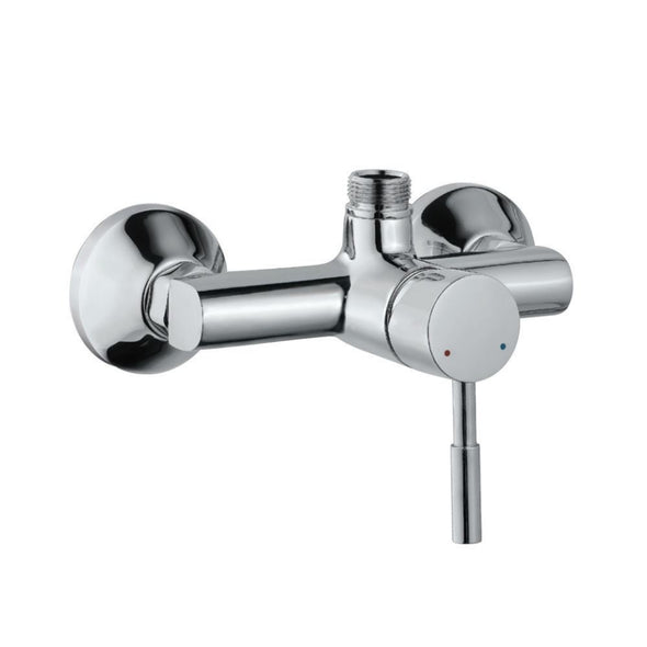 Jaquar Solo Single Lever Shower Mixer Chrome SOL-6147 with Provision For Connection to Exposed Shower Pipe (SHA-1211N), Wall Mounted-Shower Mixer-dealsplant