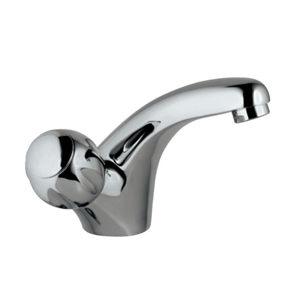 Jaquar Clarion Swan Neck Tap Chrome CQT-23123 with Left Hand Operating Knob-Swan Neck Tap-dealsplant