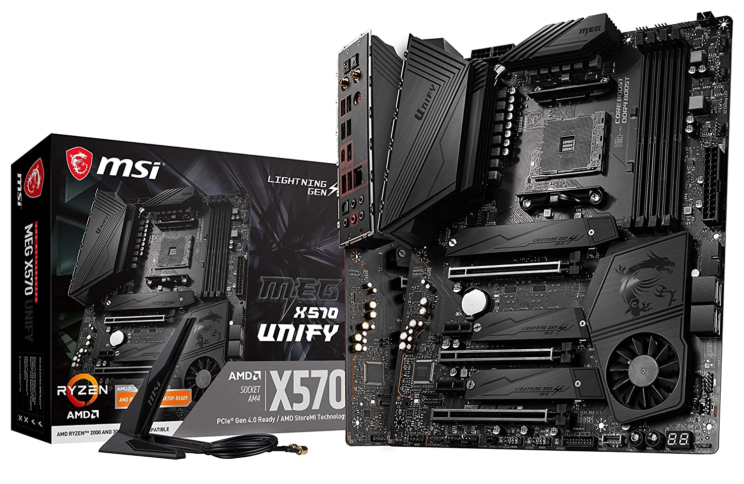Msi MEG X570 Unify (Wi-Fi) Supports 2nd and 3rd Gen AMD Ryze/Ryzen with Radeon Vega Graphics-Motherboard-dealsplant