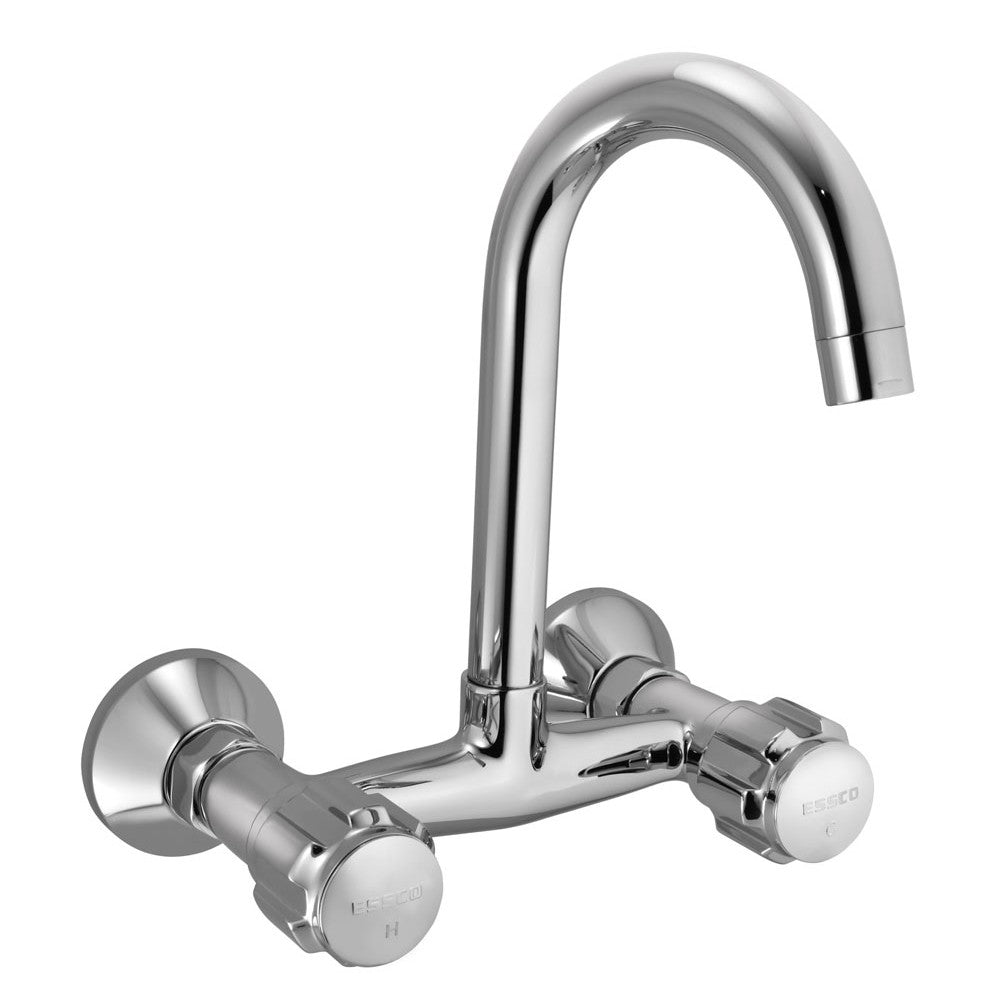 Essco Dulux Sink Mixer with Swinging Pipe Spout DLX-CHR-521S (Wall Mounted Model)-sink mixer-dealsplant
