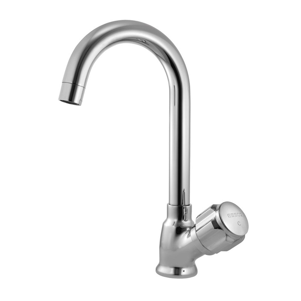Essco Delux Sink Cock with Swinging Pipe Spout DLX-CHR-523S (Table Mounted Model)-Sink Cock-dealsplant