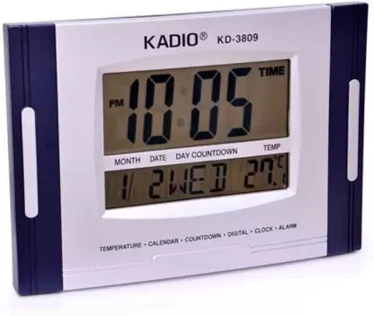 Kadio KD-3809 Digital Wall cum Desk Clock with Temperature Display-Digital Clock-dealsplant
