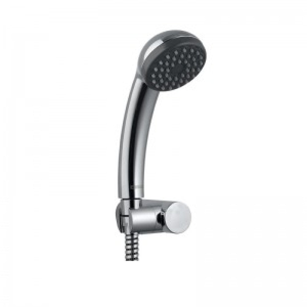 Essco Hand Shower Pack (Single flow 70mm round shape hand shower with 1.5M long spirochrome flex hose & wall bracket, 551, 547D8 & 555)-hand shower-dealsplant