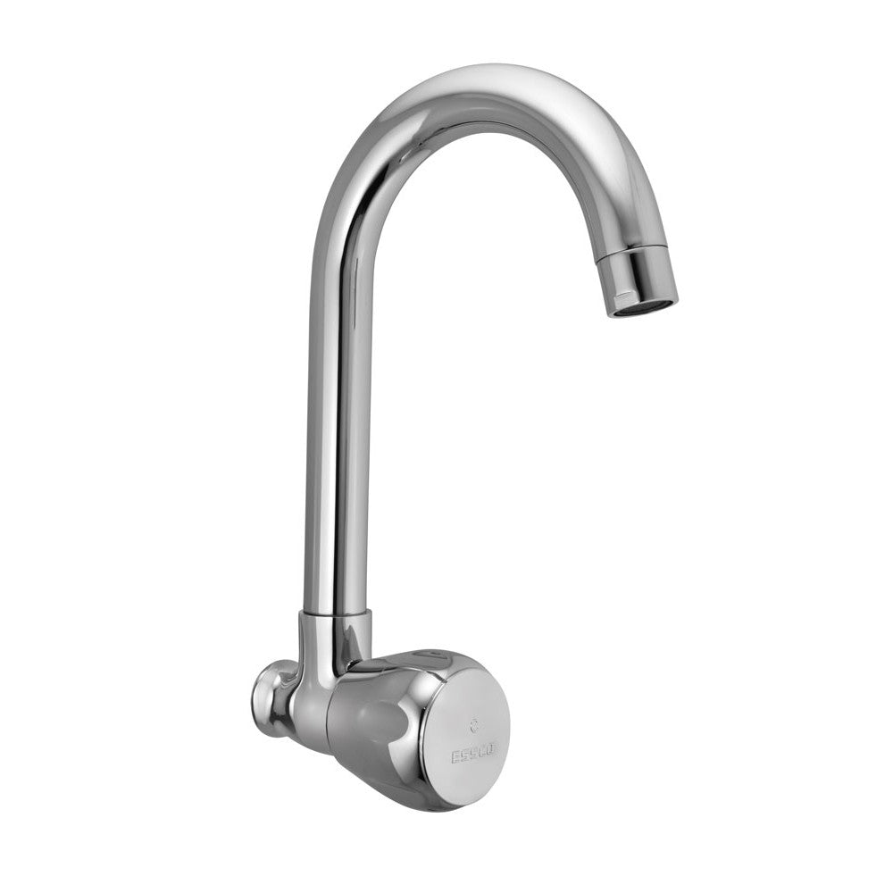 Essco Sumthing Special Sink Cock with Swinging Pipe Spout SQT-CHR-522S (Wall Mounted Model)-Sink Cock-dealsplant