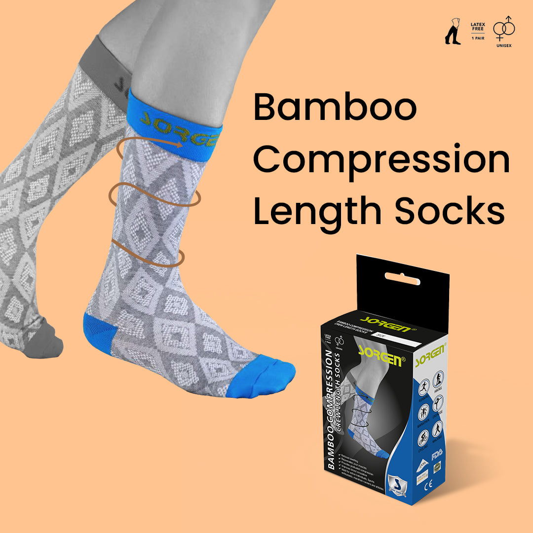 Sorgen Compression Bamboo Crew Length Socks (Small)-HEALTH &PERSONAL CARE-dealsplant
