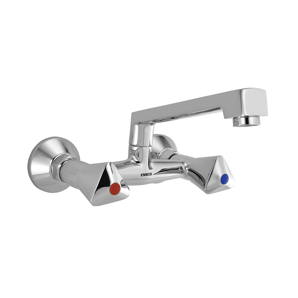Essco Tropical Sink Mixer with Swinging Pipe Spout TQT-CHR-521S (Wall Mounted Model)-sink mixer-dealsplant
