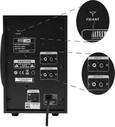 Altec Lansing AL-3003A Multimedia Bluetooth Home Theatre System Supporting Bluetooth,USB,FM Radio & Remote Control (Black, Orange, 2.1 Channel)-2.1 Speaker-dealsplant