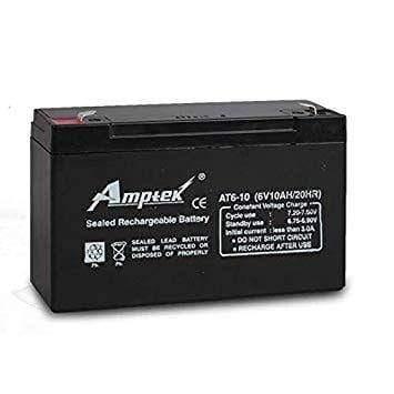 Amptek 6V 10AH Rechargable VRLA Battery for Toys & Scientific Projects-Rechargeable Batteries-dealsplant