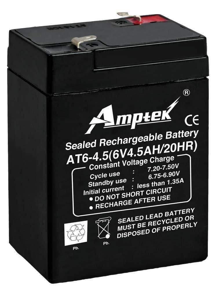 Amptek 6V 4.5Ah Rechargeable Battery-Rechargeable Batteries-dealsplant