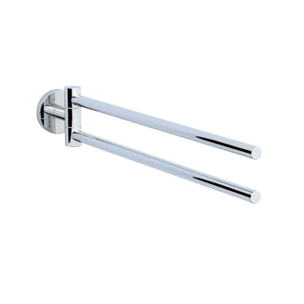 Jaquar ACN-CHR-1115SMI Stainless Steel 2-Arm Bathroom Swing Hanger Towel Bar/Wall Mounted Swivel Towel Bar Holder for Bathroom-bathroom-dealsplant