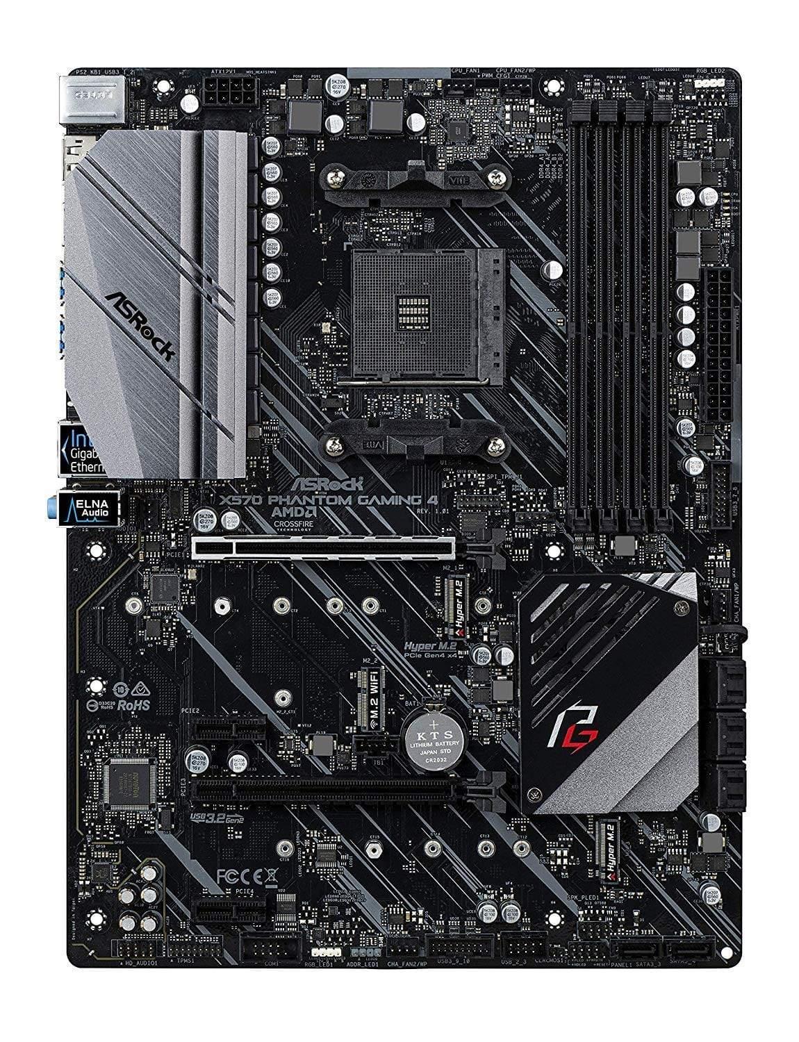 ASRock X570 Phantom Gaming 4 ATX Motherboard for AMD AM4 CPUs-Mother Boards-dealsplant