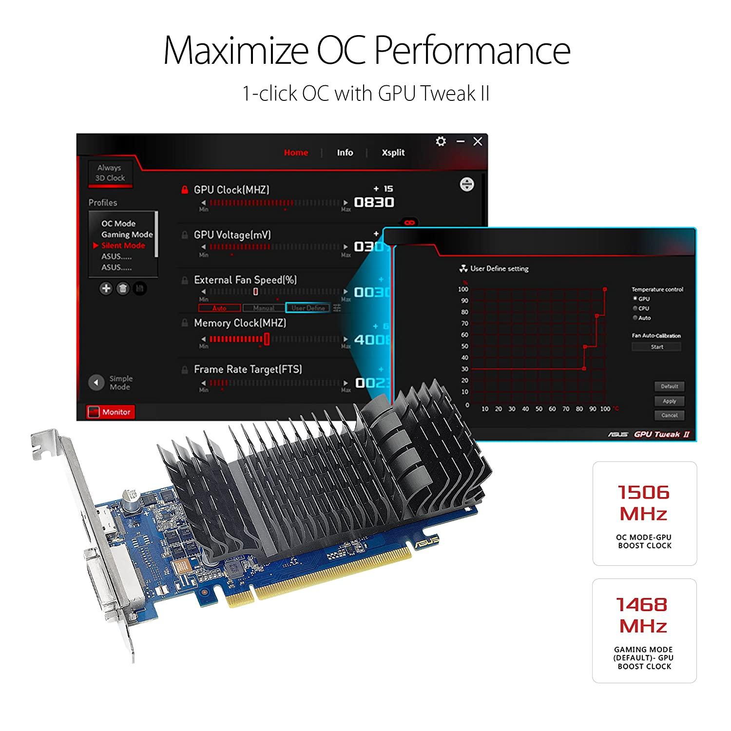 Asus GeForce GT 710 2GB GDDR5 HDMI VGA DVI Graphics Card-GRAPHICS CARD-dealsplant