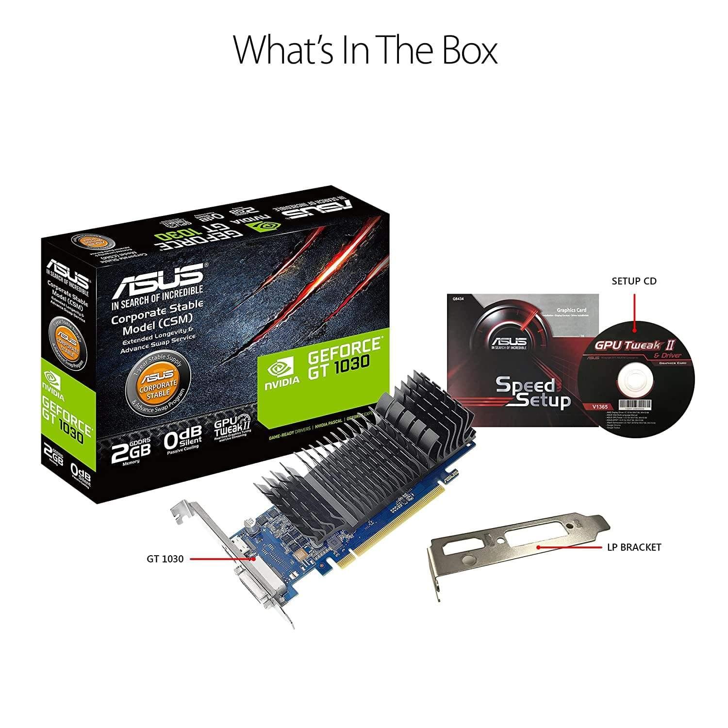Asus GeForce GT 710 2GB GDDR5 HDMI VGA DVI Graphics Card Graphic Cards GT710-SL-2GD5-CSM-graphics card-dealsplant