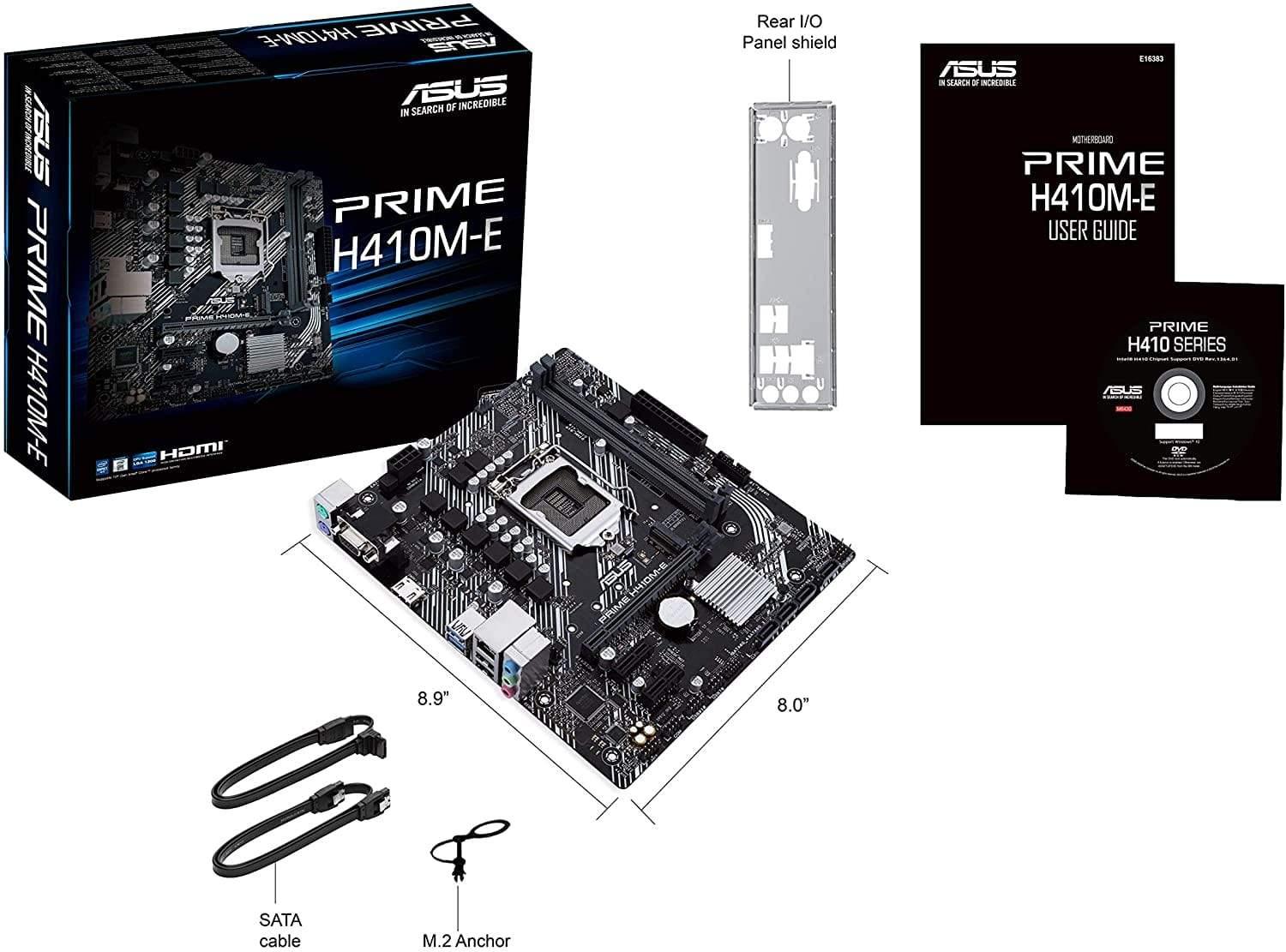 ASUS Prime H410M-E LGA1200 (Intel 10th Gen) Micro-ATX Motherboard (M.2 Support, HDMI, D-Sub, USB 3.2 Gen 1, COM Header, TPM Header, 4K@60Hz)-Mother Boards-dealsplant