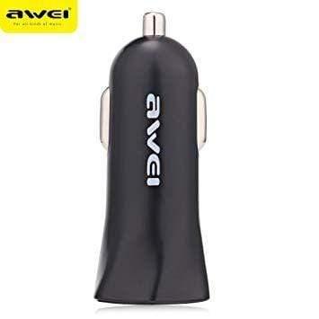 Awei C300 Car Charger Travel Charger Dual port USB Charger DC 12-24V Smart Car Charger 2.4A for SmartPhones MP3 Player-Car Accessories-dealsplant