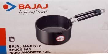 BAJAJ MAJESTY SAUCE PAN HARD ANODIZED 1.5L INDUCTION BASE-Home & Kitchen Appliances-dealsplant
