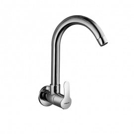 Essco Cosmo Sink Cock With Swinging Spout Faucet COS-CHR-103347N (Wall Mounted Model) with Wall Flange-Sink Cock-dealsplant