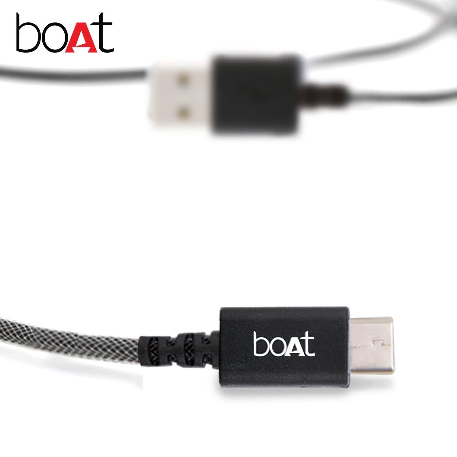 boAt A400 USB Type-C to USB-A 2.0 Male Data Cable, 2 Meter-c to USB a-dealsplant
