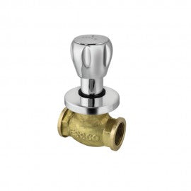 Essco Sumthing Special Flush Cock Faucet SPL-CHR-553 with Wall Flange, 25 mm size with Plain Knob-Flush Cock-dealsplant