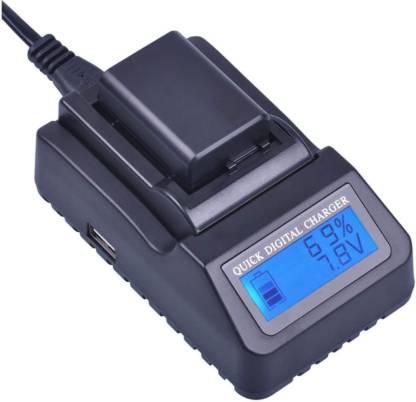 Camera Battery Charger for CGA-D54, CGA-D54S, VW-VBD55, VW-VBN130 LCD Multifunction Digital Charger with USB Output LCD Fast Auto Cut Camera Battery Charger Camera Battery Charger (Black) (6 month warranty)-Camera Battery Chargers-dealsplant