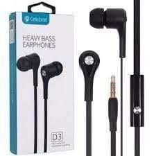 Celebrat D3 In-Ear Solid Metal Earphones with Mic Flat Wires and Noise Isolation with 3.5mm jack-Earphones-dealsplant