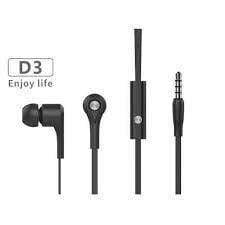 Celebrat D3 In-Ear Solid Metal Earphones with Mic Flat Wires and Noise Isolation with 3.5mm jack-Earphones-dealsplant