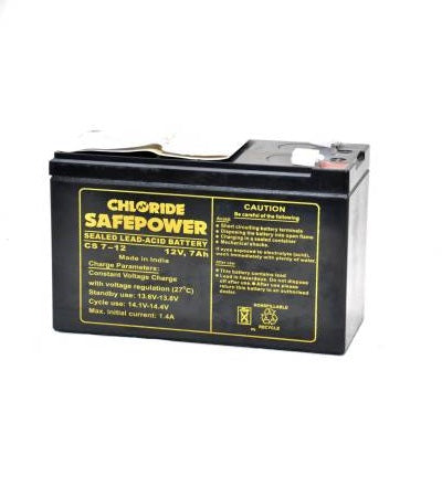 Exide SMF 7AH / 12 Volt Chloride Safe Power Battery-Batteries-dealsplant