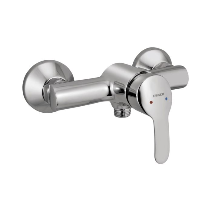 Essco Cosmo COS-103149 Single Lever Exposed Shower Mixer for Connection to Hand Shower with Connecting Legs & Wall Flanges-Single Lever Exposed Parts Kit-dealsplant