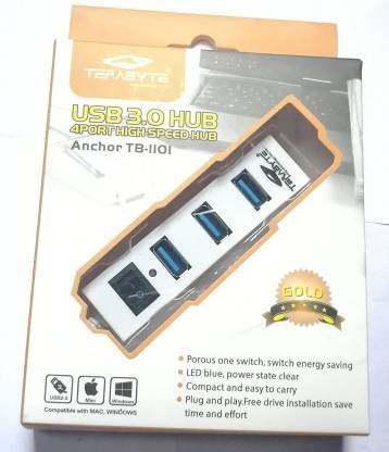 TERABYTE 4PORT HIGH-SPEED USB HUB FOR SUPERIOR SPEED. TB-1101 USB Hub-4 Port USB HUB-dealsplant