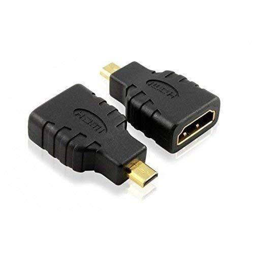 Dealsplant Micro HDMI Adapter, HDMI Female (Type-A) to Micro HDMI Male (Type-D) for Raspberry pi 4 Gold Plated Connector Converter Adapter (Not Micro-USB)-adapter-dealsplant