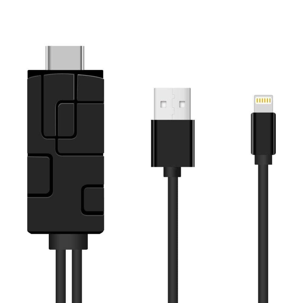 MiraScreen LD10 For Apple iPhone to HDMI HDTV 1080P Adapter AV Cable A