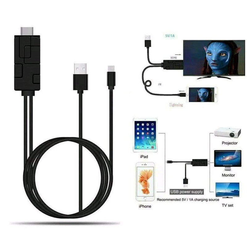 MiraScreen LD10 For Apple iPhone to HDMI HDTV 1080P Adapter AV Cable Airplay-Audio & Home Entertainment-dealsplant