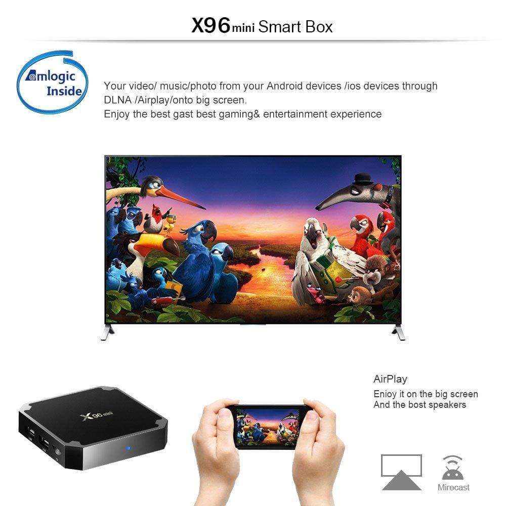 X96 Android X96 Mini 2GB RAM / 16GB ROM 4K UHD Smart Android TV BOX 64 Bit Quad Co
