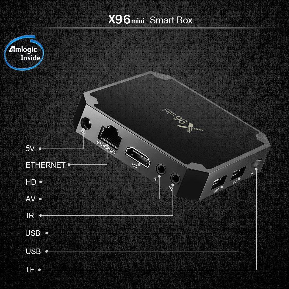 X96 Android X96 Mini 2GB RAM / 16GB ROM 4K UHD Smart Android TV BOX 64 Bit Quad Co