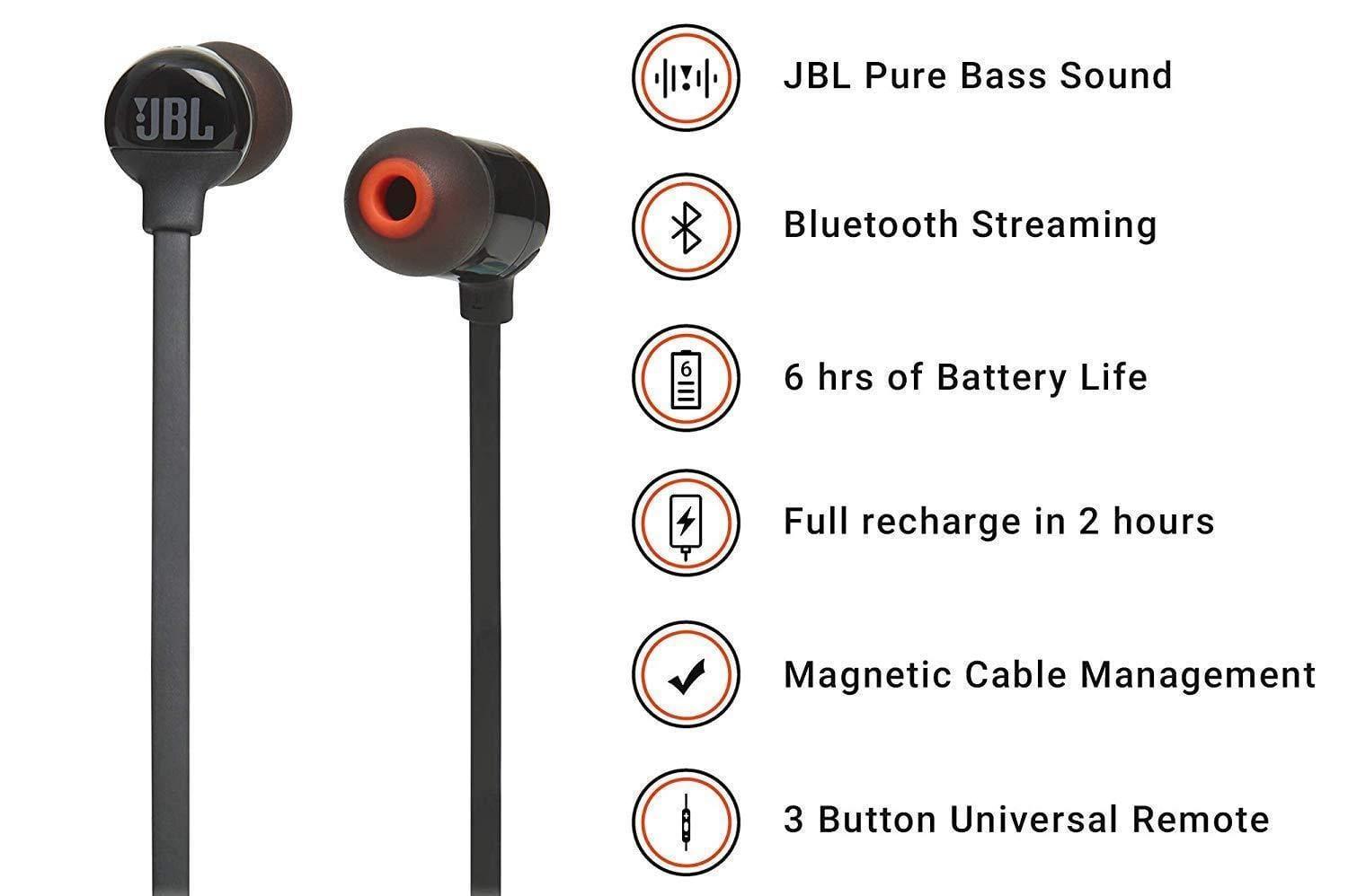 JBL T110BT Pure Bass Wireless in-Ear Headphones with Mic-Bluetooth Headsets-dealsplant