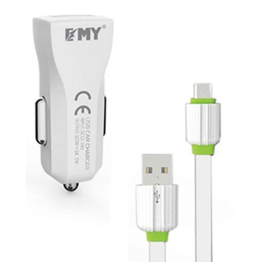 EMY MY-131 (Auto ID) 3.4A Premium Quality Universal Car Charger With Free Micro USB Cable-Car Accessories-dealsplant