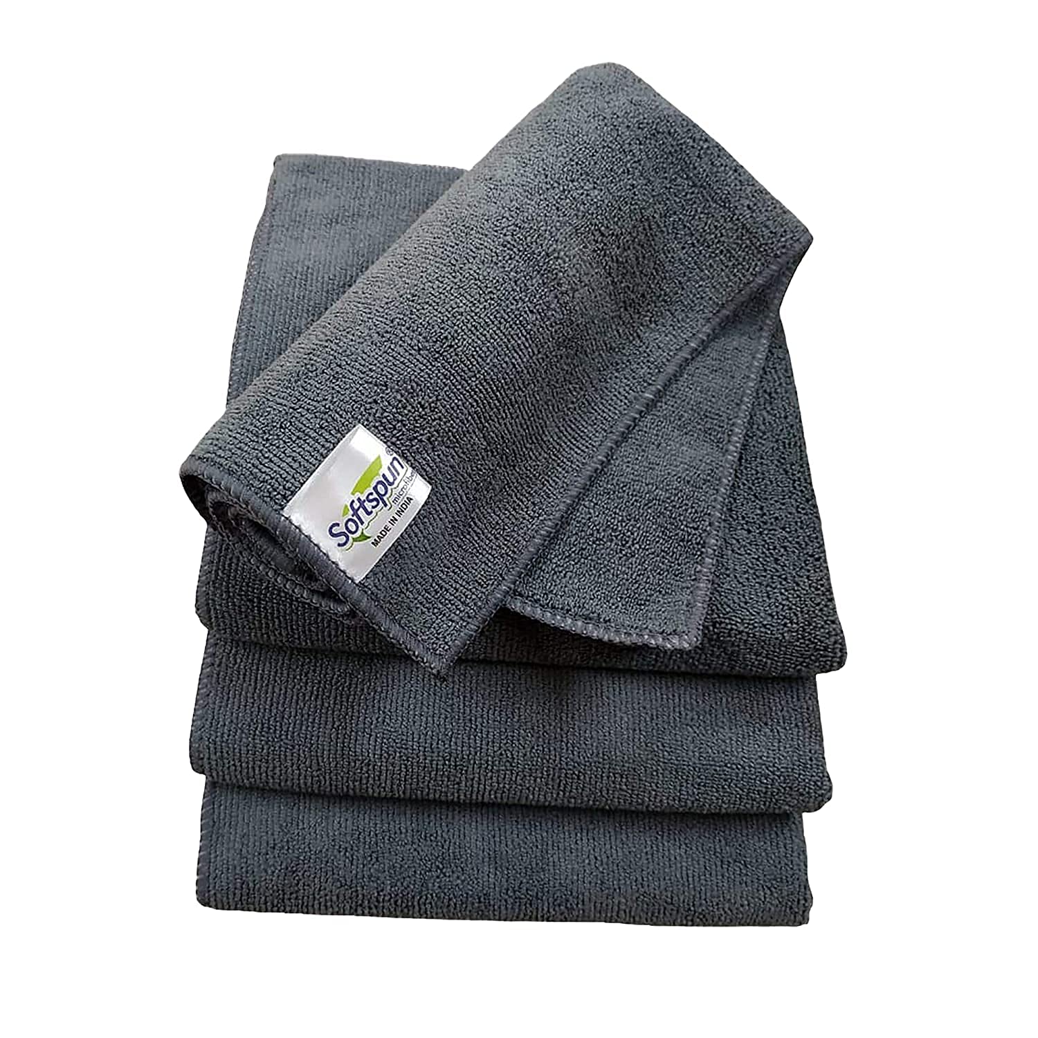 SOFTSPUN Microfiber Cloth Thick Lint & Streak-Free Multipurpose Cloths - Automotive Microfibre Towels for Car Bike Cleaning Polishing Washing &amp; Detailing-Car Accessories-dealsplant