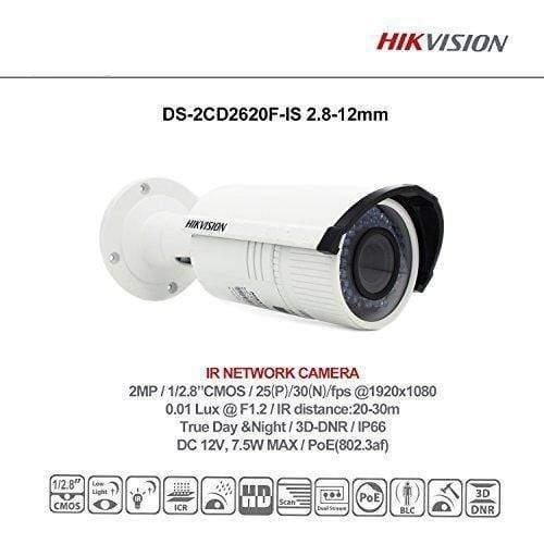Hikvision DS-2CD2620F-I VariFocal IP Camera Bullet Network Camera (2.8-12mm)-CCTV-dealsplant