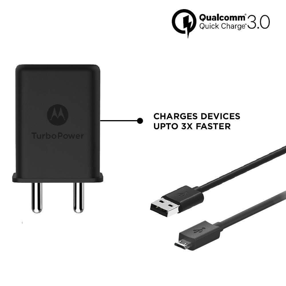 Motorola TurboPower 15+ Wall Charger with Micro USB Data Cable (Original, Imported)-Chargers-dealsplant