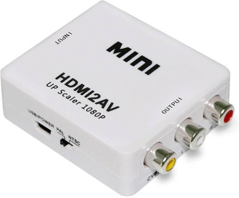 Maxicom Mini HDMI2AV (HDMI to AV Converter) UP Scaler 1080P HD Video Converter-Converters-dealsplant