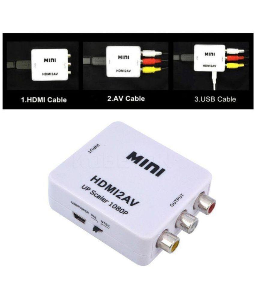 Maxicom Mini HDMI2AV (HDMI to AV Converter) UP Scaler 1080P HD Video Converter-Converters-dealsplant