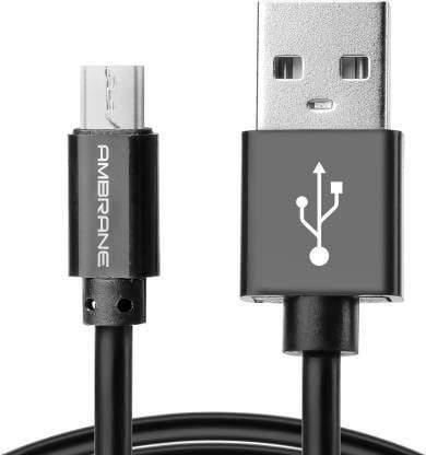 Ambrane ACM-1 2.4A Micro USB Fast Charging Cable for Android Devices (1 Meter)-Datacable-dealsplant