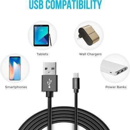 Ambrane ACM-1 2.4A Micro USB Fast Charging Cable for Android Devices (1 Meter)-Datacable-dealsplant