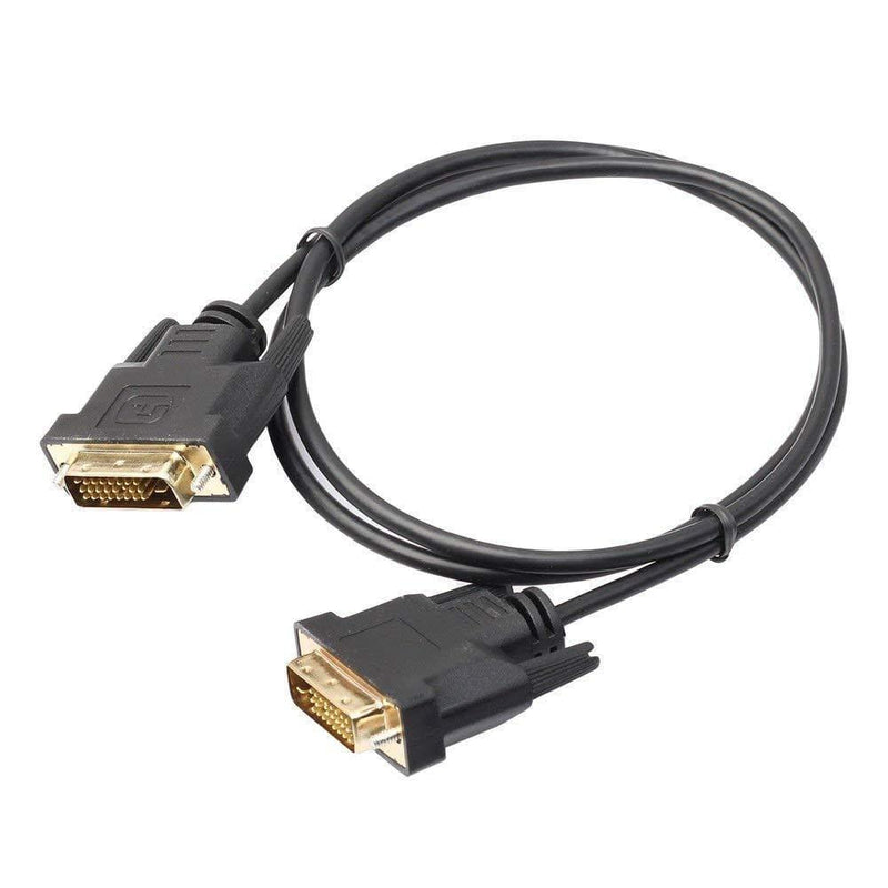 Dealsplnt DVI Male to DVI Male 24+1 Pin Cable (Black, 1.5 Meter)-dvi cable-dealsplant