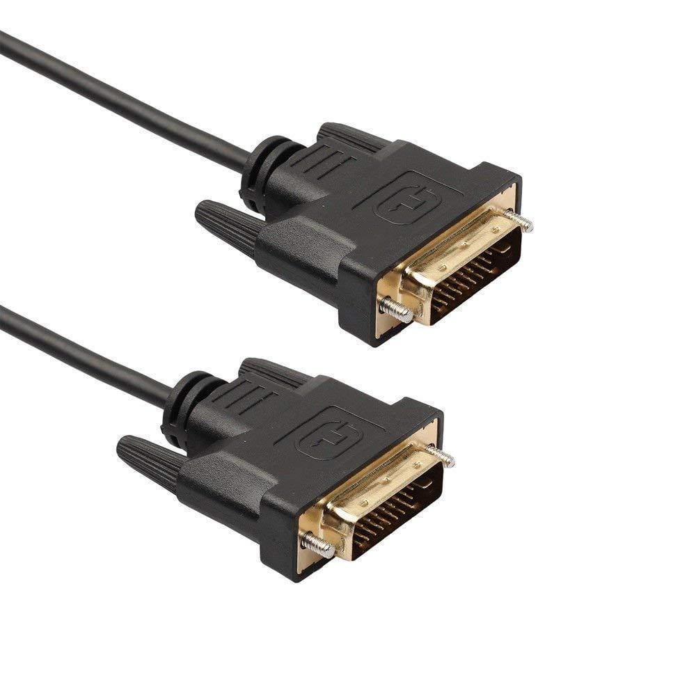 Dealsplnt DVI Male to DVI Male 24+1 Pin Cable (Black, 1.5 Meter)-dvi cable-dealsplant