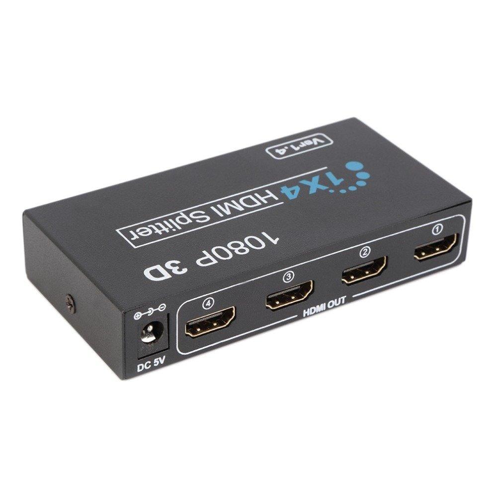 Dealsplant HDMI Splitter 1:4 Ports HDCP (1 Input to 4 Outputs)-HDMI spliter cable-dealsplant