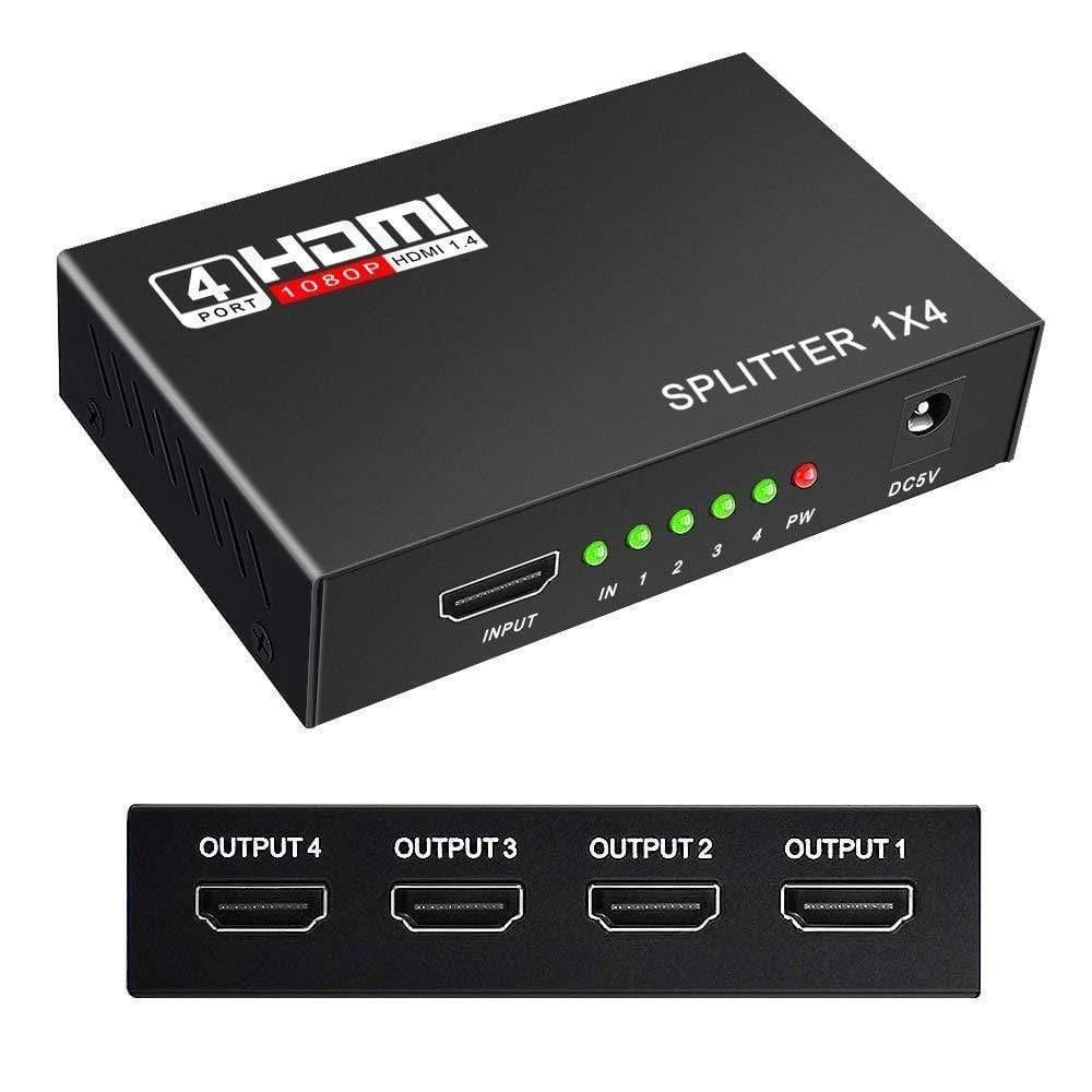 Dealsplant HDMI Splitter 1:4 Ports HDCP (1 Input to 4 Outputs)-HDMI spliter cable-dealsplant