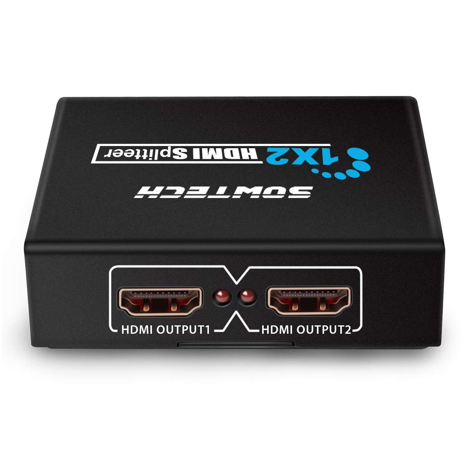 Dealsplant HDMI Splitter 1 in 2 Out Support 3D for Duplicated/Mirror Dual Monitor-HDMI spliter cable-dealsplant