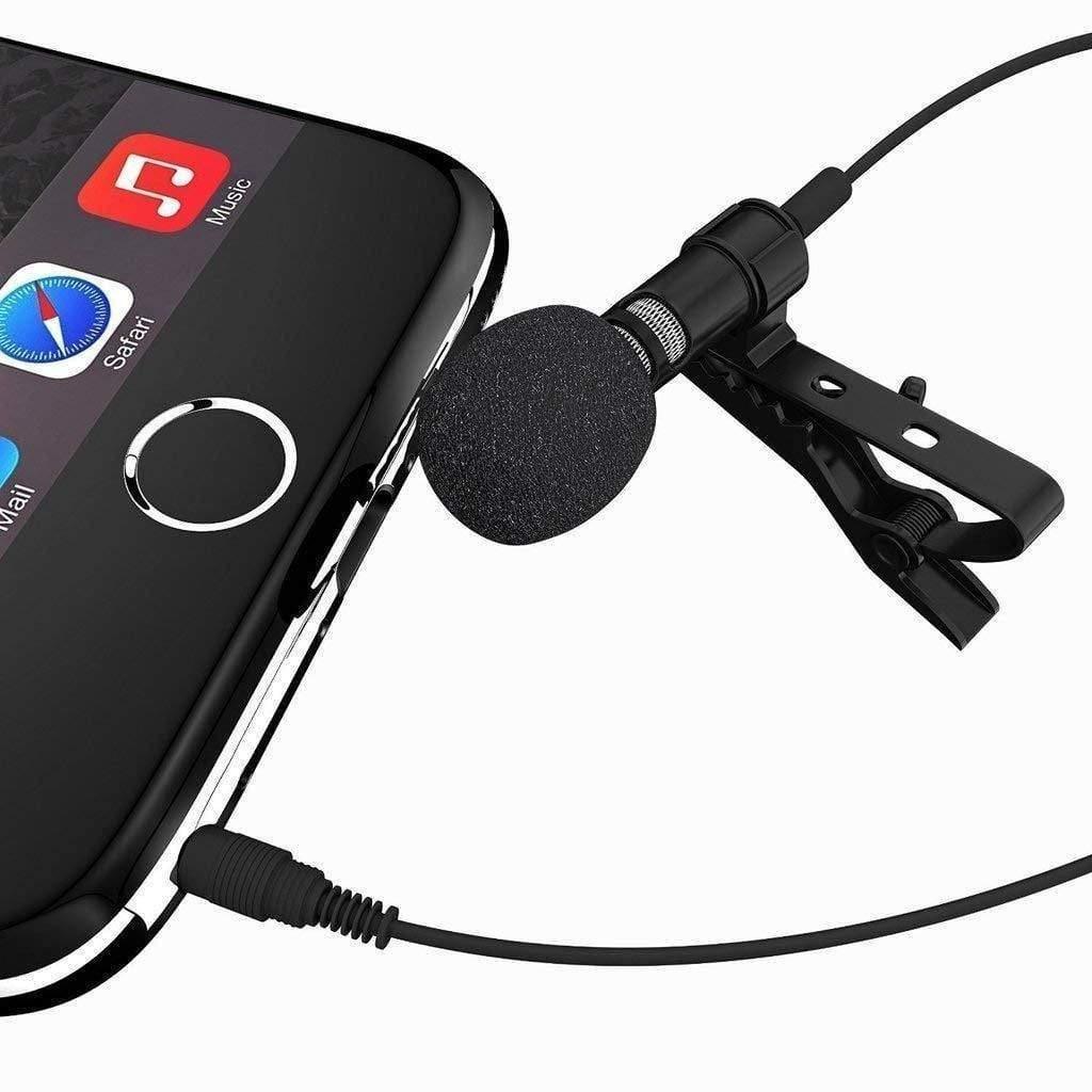 Dealsplant Collar Mic 3.5mm Clip-on Mini Lavalier Microphone for Android/iOS Device-Headphones & Earphones-dealsplant